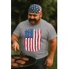imageTstars Distressed American Flag Shirt for Men  Patriotic USA Merica Tee  4th of July ampamp Memorial Day Gift IdeaDistressed Flag  Gray