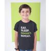 imageTstars Eat Sleep Hockey Repeat Shirt Gift for Players Boys Youth Kids TShirtBlack