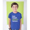imageTstars Eat Sleep Hockey Repeat Shirt Gift for Players Boys Youth Kids TShirtBlue