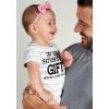 imageTstars Happy Fathers Day DaddyFirst Fathers Day BodysuitGift for New DadNewborn Infant Outfit Boy or Girl Size 3M24MGift  Gray Stripes