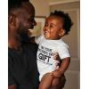 imageTstars Happy Fathers Day DaddyFirst Fathers Day BodysuitGift for New DadNewborn Infant Outfit Boy or Girl Size 3M24MGift  Gray Stripes
