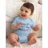 imageTstars Happy Fathers Day DaddyFirst Fathers Day BodysuitGift for New DadNewborn Infant Outfit Boy or Girl Size 3M24MHappy 1st  Aqua