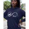 imageTstars Infinity Love Horse Hoodie for Women and Teen Girls Equestrian Horseback Riding Gift Idea Sweatshirt with HorsesBlue