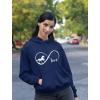imageTstars Infinity Love Horse Hoodie for Women and Teen Girls Equestrian Horseback Riding Gift Idea Sweatshirt with HorsesBlue