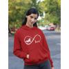 imageTstars Infinity Love Horse Hoodie for Women and Teen Girls Equestrian Horseback Riding Gift Idea Sweatshirt with HorsesRed