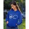 imageTstars Infinity Love Horse Hoodie for Women and Teen Girls Equestrian Horseback Riding Gift Idea Sweatshirt with HorsesRoyal