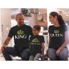 imageTstars King Queen Princess Family Matching TShirts Husband Wife ampamp Girl Valentines DayQueen Black  King Black  Princess Black