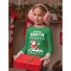 imageTstars Kungfu Santa Claus Funny Youth Kids Ugly Christmas Shirt Tacky Sweater Style Xmas Holiday Long Sleeve TShirtGreen