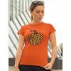imageTstars Leopard Halloween Pumpkin Shirt Fall Top Thanksgiving Women TShirtGray