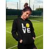 imageTstars Love Softball Sweatshirt Hoodie Novelty Gifts for Coaches Fan Players Pitcher Hoodies for Women Teen GirlsBlack