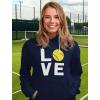 imageTstars Love Softball Sweatshirt Hoodie Novelty Gifts for Coaches Fan Players Pitcher Hoodies for Women Teen GirlsBlue
