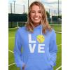 imageTstars Love Softball Sweatshirt Hoodie Novelty Gifts for Coaches Fan Players Pitcher Hoodies for Women Teen GirlsCalifornia Blue