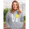 imageTstars Love Softball Sweatshirt Hoodie Novelty Gifts for Coaches Fan Players Pitcher Hoodies for Women Teen GirlsGray