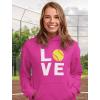 imageTstars Love Softball Sweatshirt Hoodie Novelty Gifts for Coaches Fan Players Pitcher Hoodies for Women Teen GirlsPink
