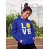 imageTstars Love Softball Sweatshirt Hoodie Novelty Gifts for Coaches Fan Players Pitcher Hoodies for Women Teen GirlsRoyal