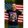 imageTstars Murica American Flag Trump Shirt  Patriotic USA MAGA Mens Tee for 4th of July ampamp Memorial DayBigfoot  Black