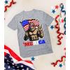 imageTstars Murica American Flag Trump Shirt  Patriotic USA MAGA Mens Tee for 4th of July ampamp Memorial DayBigfoot  Gray