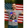 imageTstars Murica American Flag Trump Shirt  Patriotic USA MAGA Mens Tee for 4th of July ampamp Memorial DayBigfoot  Gray