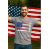 imageTstars Murica American Flag Trump Shirt  Patriotic USA MAGA Mens Tee for 4th of July ampamp Memorial DaySpirit  Gray