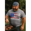 imageTstars Murica American Flag Trump Shirt  Patriotic USA MAGA Mens Tee for 4th of July ampamp Memorial DaySpirit  Gray