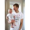 imageTstars Our First Fathers Day Dad and Baby Matching Outfits  New Dads Gift Adult Shirt and Infant BodysuitDad White  Baby White