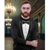 imageTstars Printed Tuxedo with Bowtie Suit Funny Long Sleeve TShirtBlack