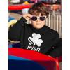imageTstars St Patricks Hoodie Irish Shamrock Pattys Day Toddler Kids Sweatshirt HoodiesBlack