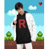 imageTstars Team Rocket Hoodie Mens Anime Costume Halloween Pullover Sweatshirt Hoodies for MenBlack