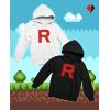 imageTstars Team Rocket Hoodie Mens Anime Costume Halloween Pullover Sweatshirt Hoodies for MenBlack