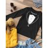 imageTstars Toddler Kids Tux Shirt Tuxedo Shirt Printed Suit ampamp Bow Tie Easy Costume Party TShirtBlack