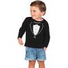 imageTstars Toddler Kids Tux Shirt Tuxedo Shirt Printed Suit ampamp Bow Tie Easy Costume Party TShirtBlack