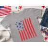 imageTstars USA American Flag Drawing Boys 4th of July Shirt Memorial Day Stars Stripes Patriotic Toddler ampamp Youth Kids TShirtColor Flag  Gray