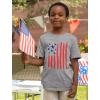 imageTstars USA American Flag Drawing Boys 4th of July Shirt Memorial Day Stars Stripes Patriotic Toddler ampamp Youth Kids TShirtColor Flag  Gray