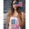 imageTstars USA American Flag Womens Tank Top  4th of July Patriotic Memorial Day Racerback ShirtWhite