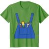 imageVideo game plumber builder easy costume printed jumpsuit top TShirtGrass Green