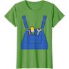 imageVideo game plumber builder easy costume printed jumpsuit top TShirtGrass Green