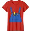 imageVideo game plumber builder easy costume printed jumpsuit top TShirtRed