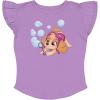 imageMighty Pup Skye Birthday Girl Shirt  Paw Patrol 3rd 4th Birthday Gift for Toddler Girls  Ruffle Sleeve TShirtBubbles Ruffle  Lavender