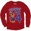 imageTstars 4th Birthday Boy Chase Shirt Gifts for Boys 4 Years Old Bday Party Paw Patrol Toddler Kids Long Sleeve TShirtRed