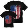 imageTstars American Flag 4th of July Dad and Son Matching Shirts  Daddy ampamp Me Patriotic Memorial Day USA Tshirt SetDad Black  Toddler Black