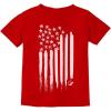 imageTstars American Flag Boys 4th of July Shirt  USA Patriotic Toddler Kids Tee for Memorial Day ampamp Independence DayWhite Flag  Red