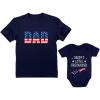 imageTstars American Flag Daddys Little Firecracker Patriotic Dad and Baby Matching OutfitsDad Navy  Baby Navy