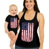 imageTstars American Flag Mommy ampamp Me 4th of July Outfits  Patriotic Memorial Day USA Mom and Baby Matching ShirtsMom Black  Baby Black