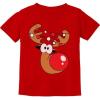 imageTstars Funny Reindeer Ugly Christmas Sweater TShirt Boys Girls Tacky Holiday Xmas Shirt for Toddler KidsRed
