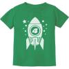 imageTstars Gift for Four Year Old 4th Birthday Space Rocket ToddlerInfant Kids TShirtGreen