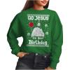 imageTstars Go Jesus Ugly Christmas Sweatshirt for Women Teen Girls Funny Holiday Xmas Womens SweatshirtsGreen