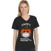 imageTstars Happy Halloween Shirt 2020 Quarantine Jack O Lantern VNeck Fitted Women TShirtBlack