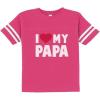 imageTstars I Love Heart My Papa Childrens Toddler Jersey TShirtWow Pink