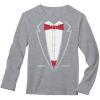 imageTstars Printed Suit ampamp Tie Tuxedo  Red Bow Tie Bachelor Party Long Sleeve TShirtGray
