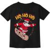 imageTstars Skater Santa Claus Ho Ho Ho Ollie Ugly Christmas Youth Kids TShirtBlack